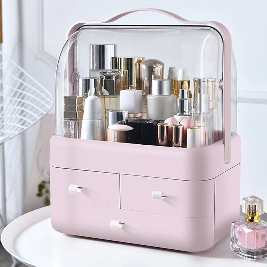 Acrylic Double Door Cosmetic Organizer Essencify