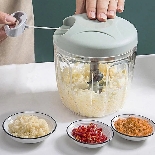 3 Blade Manual Chopper - Chop Vegetables in 5 Seconds Essencify