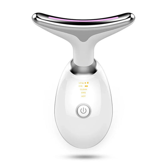 7 Color LED Neck & Face Beauty Device - EMS Massage & Skin Beauty Instrument Essencify