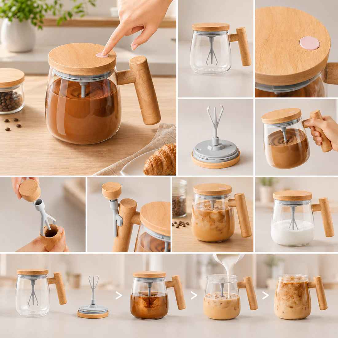 Auto Self Stirring Rechargeable Mug Essencify