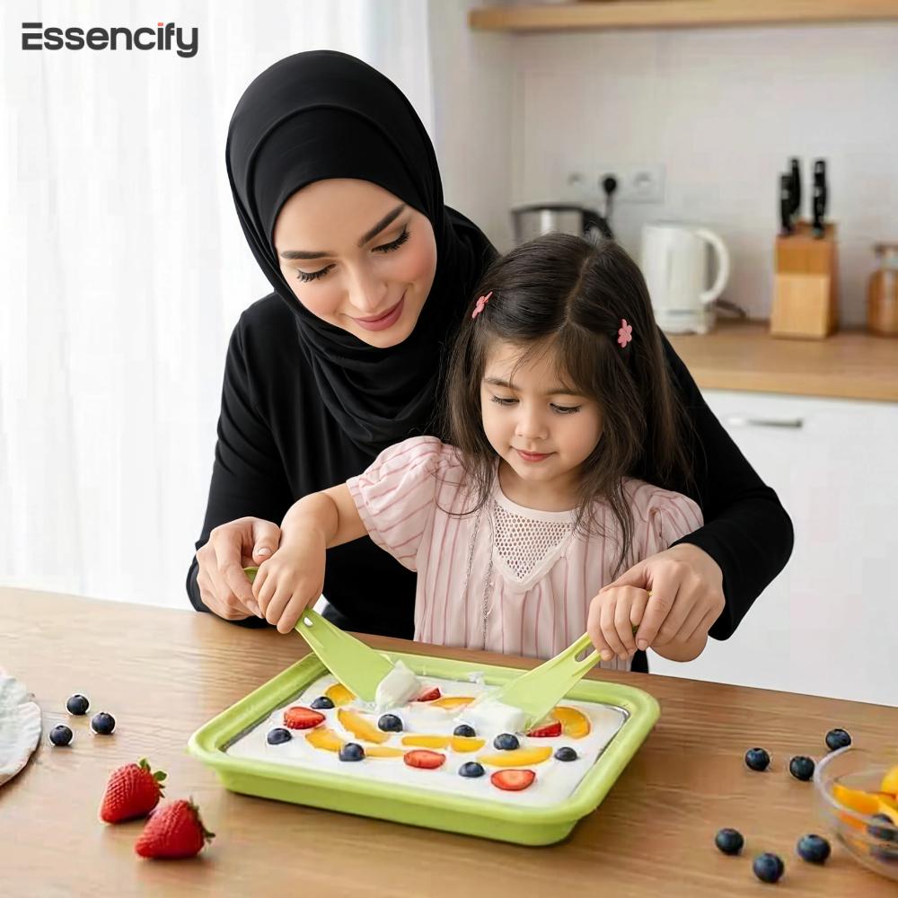 Instant Ice Cream Roll Maker - DIY Ice Cream Roller Pan Essencify