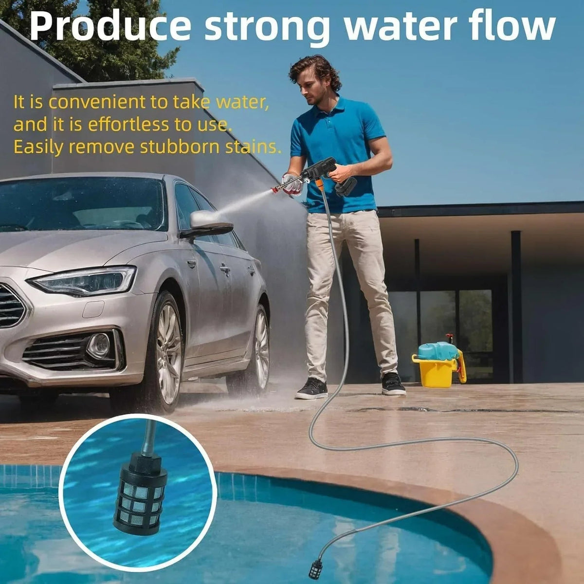 Powerful Cordless Pressure Washer Gun Essencify