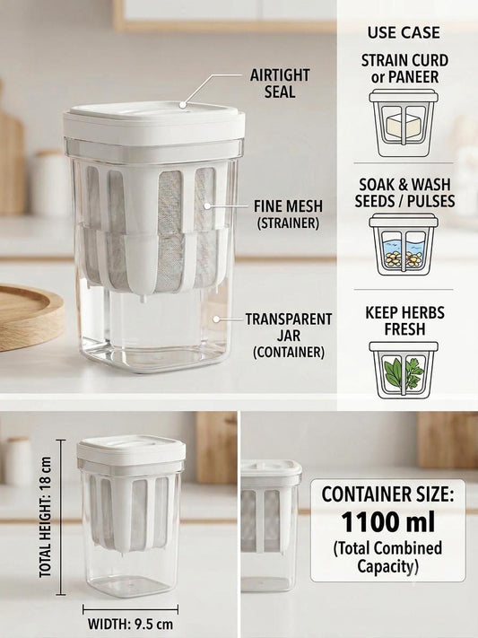 Greek Yogurt Maker - Homemade Thick Yogurt Filter with Fine Mesh | Whey Separator Essencify