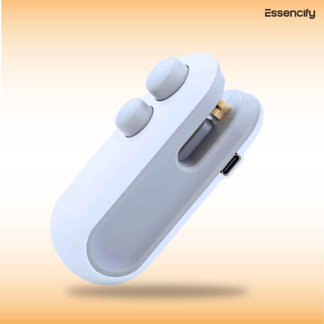 2-in-1 Mini Bag Sealer - USB Rechargeable Mini Seal Machine Essencify
