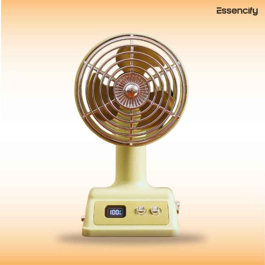Vintage Style Portable Fan | Adjustable Quiet Cooling Fan for Home & Office Essencify