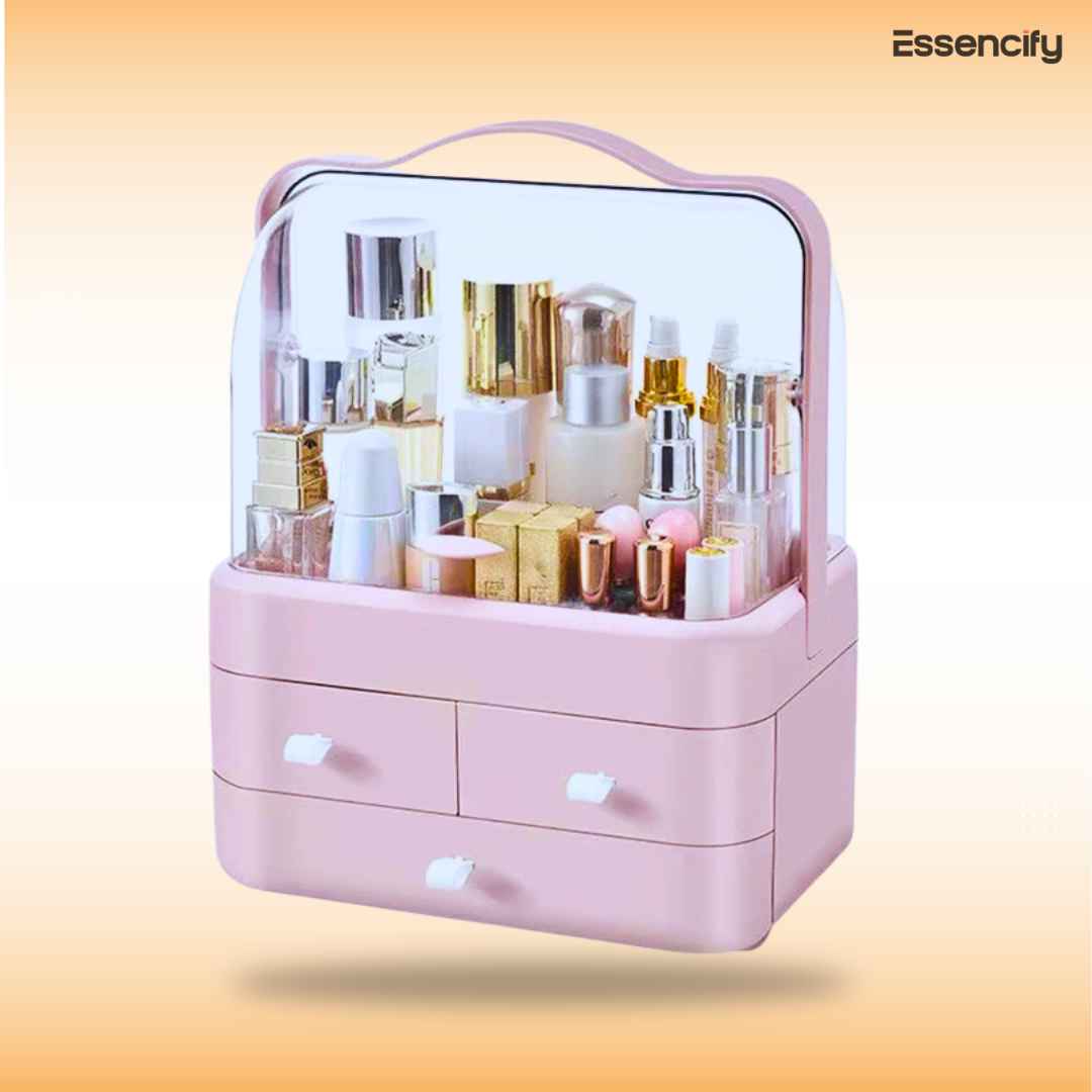 Acrylic Double Door Cosmetic Organizer Essencify