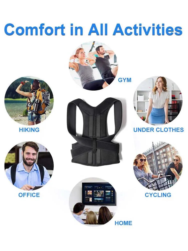 Posture Corrector Belt - Adjustable Back Support for Men & Women Essencify