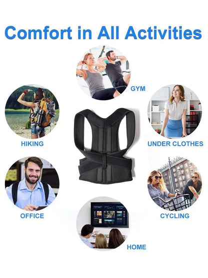 Posture Corrector Belt - Adjustable Back Support for Men & Women Essencify