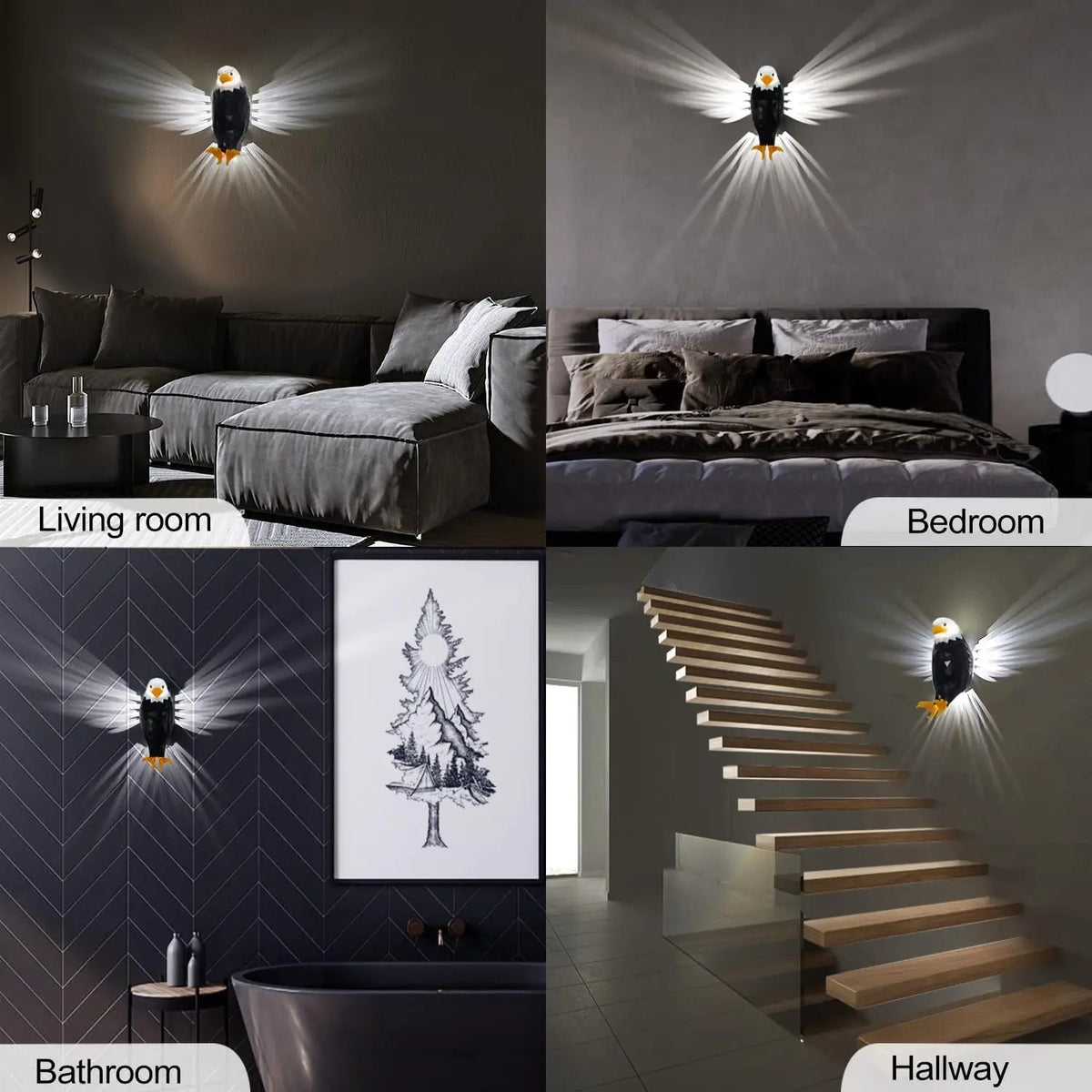 Eagle Wall Light | Wall Mounted Eagle Lamp Essencify