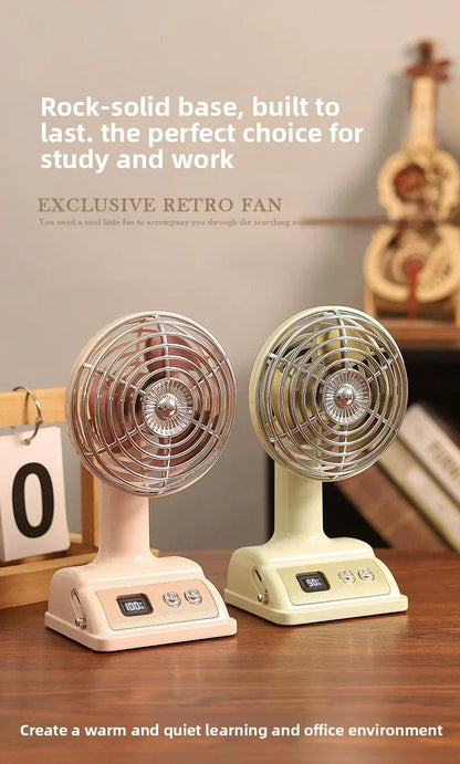 Vintage Style Portable Fan | Adjustable Quiet Cooling Fan for Home & Office Essencify