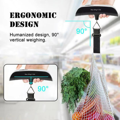 Portable Digital Luggage Scale 50KG with LCD Display Essencify