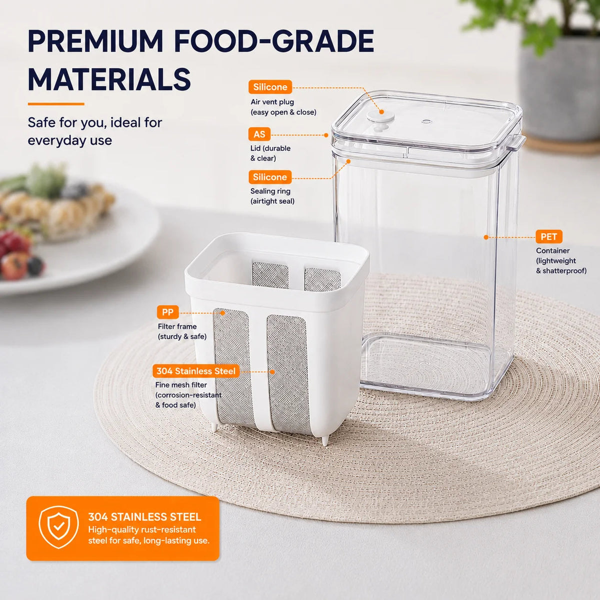 Greek Yogurt Maker - Homemade Thick Yogurt Filter with Fine Mesh | Whey Separator Essencify