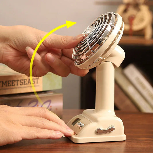 Vintage Style Portable Fan | Adjustable Quiet Cooling Fan for Home & Office Essencify