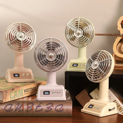 Vintage Style Portable Fan | Adjustable Quiet Cooling Fan for Home & Office Essencify