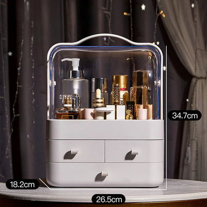 Acrylic Double Door Cosmetic Organizer Essencify