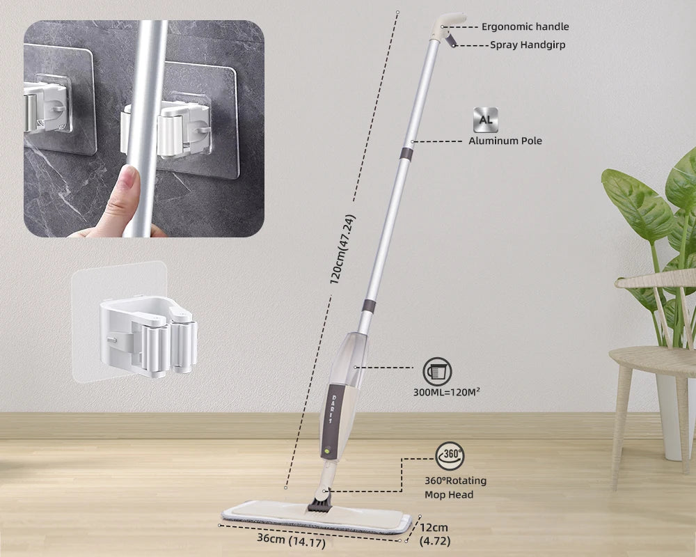 Effortless Shine Spray Mop | Cleaning Mop with Built-In Spray Essencify
