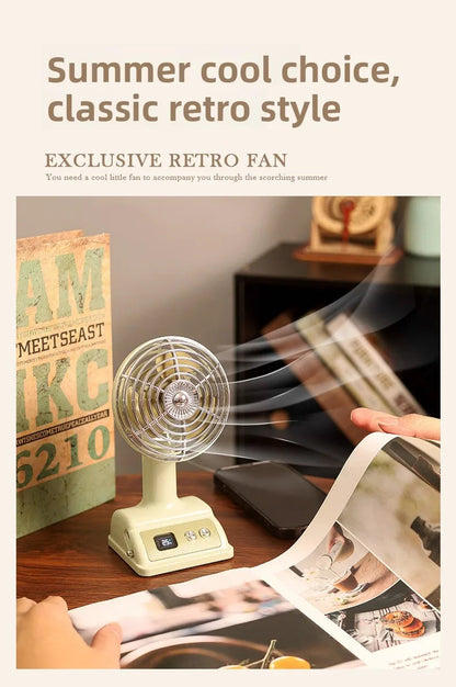Vintage Style Portable Fan | Adjustable Quiet Cooling Fan for Home & Office Essencify