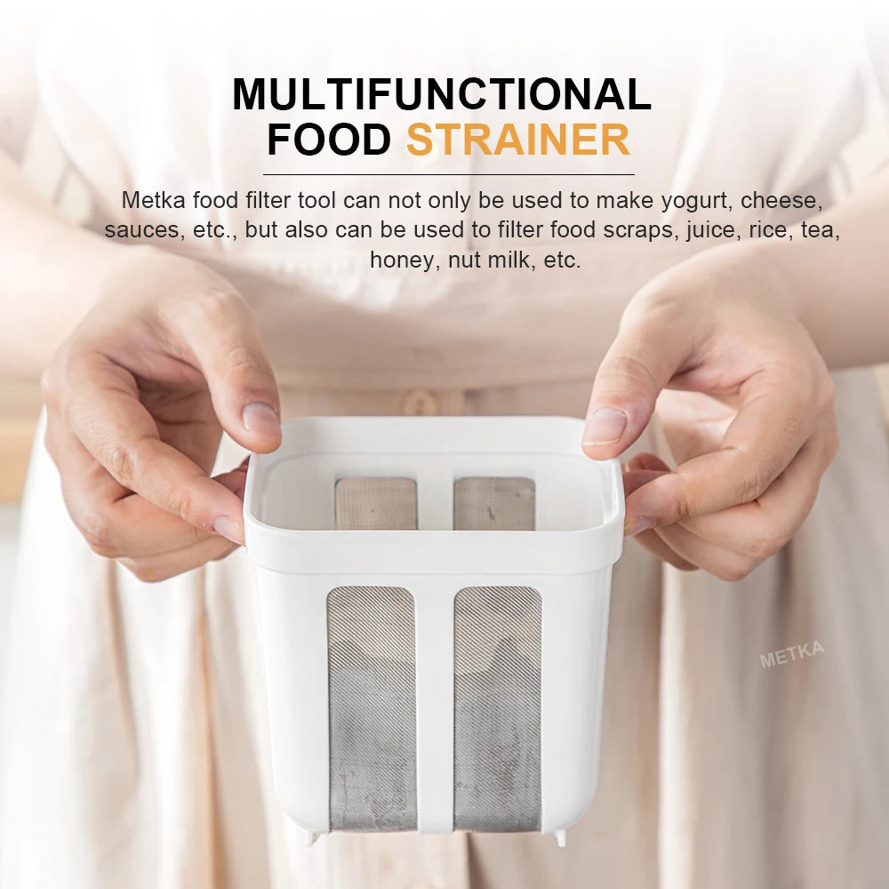 Greek Yogurt Maker - Homemade Thick Yogurt Filter with Fine Mesh | Whey Separator Essencify