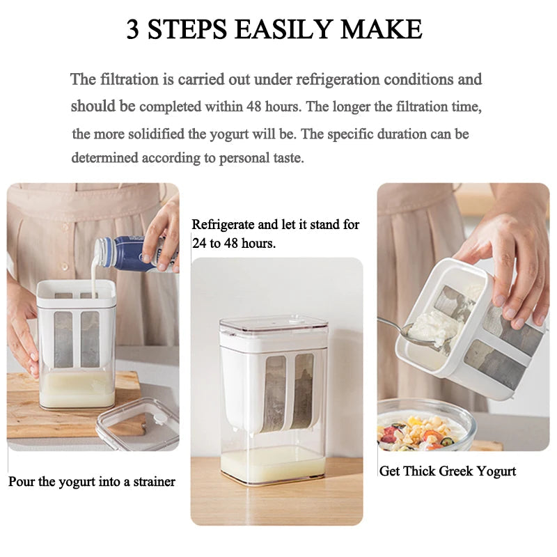 Greek Yogurt Maker - Homemade Thick Yogurt Filter with Fine Mesh | Whey Separator Essencify