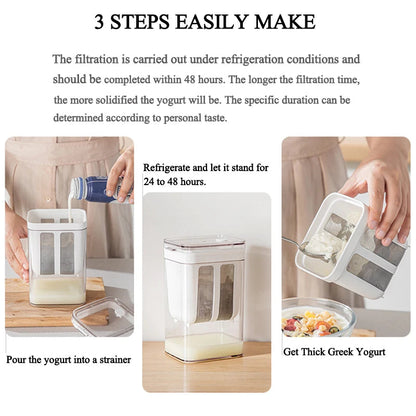 Greek Yogurt Maker - Homemade Thick Yogurt Filter with Fine Mesh | Whey Separator Essencify