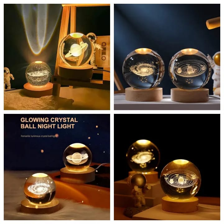 3D Crystal Galaxy Ball Lamp Essencify
