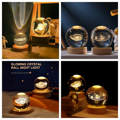 3D Crystal Galaxy Ball Lamp Essencify