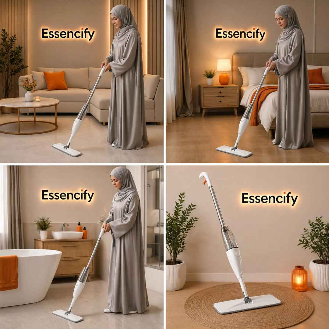 Effortless Shine Spray Mop | Cleaning Mop with Built-In Spray Essencify